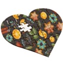 Christmas-seamless-pattern   - Wooden Puzzle Heart View3