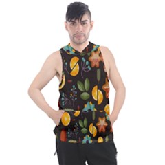 Christmas-seamless-pattern   - Men s Sleeveless Hoodie by Grandong