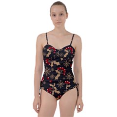 Christmas-pattern-with-snowflakes-berries Sweetheart Tankini Set by Grandong