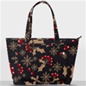 Christmas-pattern-with-snowflakes-berries Back Pocket Shoulder Bag  View1