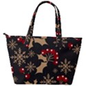 Christmas-pattern-with-snowflakes-berries Back Pocket Shoulder Bag  View2