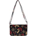 Christmas-pattern-with-snowflakes-berries Double Gusset Crossbody Bag View2