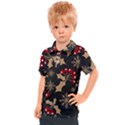 Christmas-pattern-with-snowflakes-berries Kids  Polo T-Shirt View1