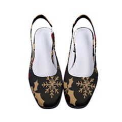 Christmas-pattern-with-snowflakes-berries Women s Classic Slingback Heels by Grandong