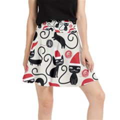 Cute Christmas Seamless Pattern Vector Waistband Skirt by Grandong