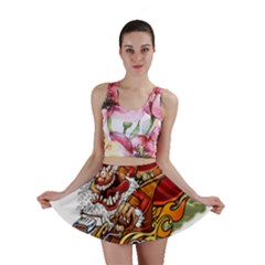 Funny Santa Claus Christmas Mini Skirt by Grandong