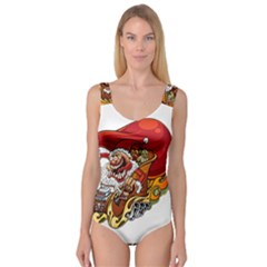 Funny Santa Claus Christmas Princess Tank Leotard  by Grandong