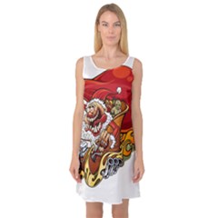 Funny Santa Claus Christmas Sleeveless Satin Nightdress by Grandong