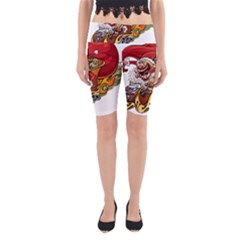 Funny Santa Claus Christmas Yoga Cropped Leggings by Grandong