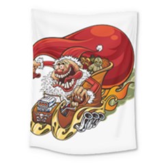 Funny Santa Claus Christmas Medium Tapestry by Grandong