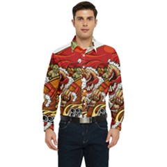 Funny Santa Claus Christmas Men s Long Sleeve  Shirt by Grandong