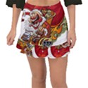 Funny Santa Claus Christmas Fishtail Mini Chiffon Skirt View1