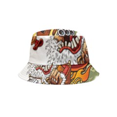 Funny Santa Claus Christmas Inside Out Bucket Hat (kids) by Grandong