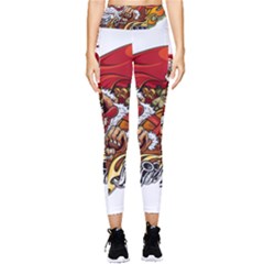 Funny Santa Claus Christmas Pocket Leggings  by Grandong