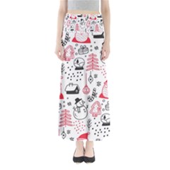 Christmas-themed-seamless-pattern Full Length Maxi Skirt by Grandong