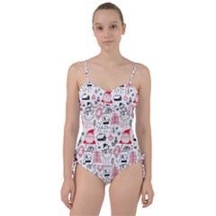 Christmas-themed-seamless-pattern Sweetheart Tankini Set by Grandong