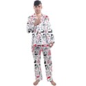 Christmas-themed-seamless-pattern Men s Long Sleeve Satin Pajamas Set View1