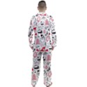 Christmas-themed-seamless-pattern Men s Long Sleeve Satin Pajamas Set View2