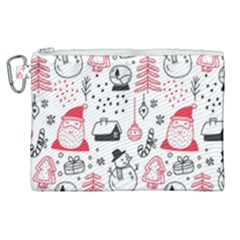 Christmas-themed-seamless-pattern Canvas Cosmetic Bag (xl) by Grandong