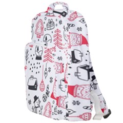 Christmas-themed-seamless-pattern Double Compartment Backpack by Grandong