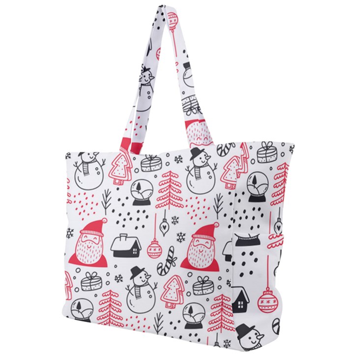 Christmas-themed-seamless-pattern Simple Shoulder Bag