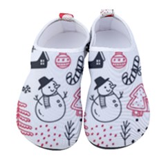 Christmas-themed-seamless-pattern Men s Sock-style Water Shoes by Grandong