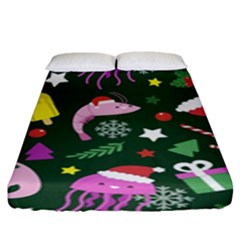 Colorful-funny-christmas-pattern   --- Fitted Sheet (king Size) by Grandong