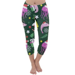 Colorful-funny-christmas-pattern   --- Capri Winter Leggings  by Grandong