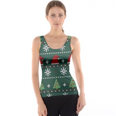 Beautiful-knitted-christmas-pattern -- Women s Basic Tank Top by Grandong