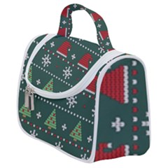 Beautiful-knitted-christmas-pattern -- Satchel Handbag by Grandong