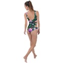 Colorful-funny-christmas-pattern   --- Side Cut Out Swimsuit View2