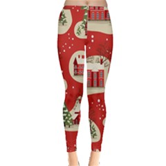 Christmas-new-year-seamless-pattern Inside Out Leggings by Grandong