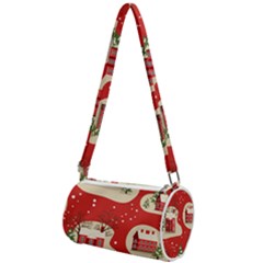 Christmas-new-year-seamless-pattern Mini Cylinder Bag by Grandong