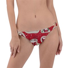 Christmas-new-year-seamless-pattern Ring Detail Bikini Bottoms by Grandong