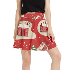 Christmas-new-year-seamless-pattern Waistband Skirt by Grandong