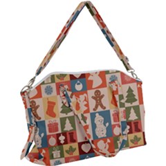 Cute Christmas Seamless Pattern Vector  - Canvas Crossbody Bag by Grandong