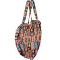 Cute Christmas Seamless Pattern Vector  - Giant Heart Shaped Tote View4