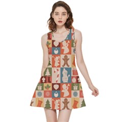 Cute Christmas Seamless Pattern Vector  - Inside Out Reversible Sleeveless Dress by Grandong