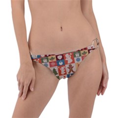 Cute Christmas Seamless Pattern Vector  - Ring Detail Bikini Bottoms by Grandong