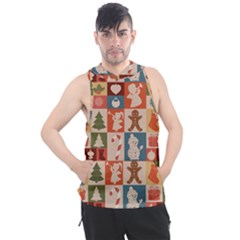 Cute Christmas Seamless Pattern Vector  - Men s Sleeveless Hoodie by Grandong