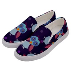 Owl-pattern-background Men s Canvas Slip Ons by Grandong