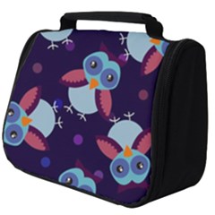 Owl-pattern-background Full Print Travel Pouch (big) by Grandong