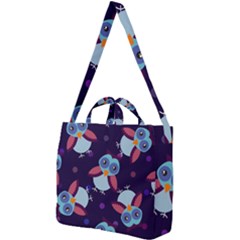 Owl-pattern-background Square Shoulder Tote Bag by Grandong