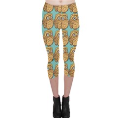 Owl Dreamcatcher Capri Leggings  by Grandong