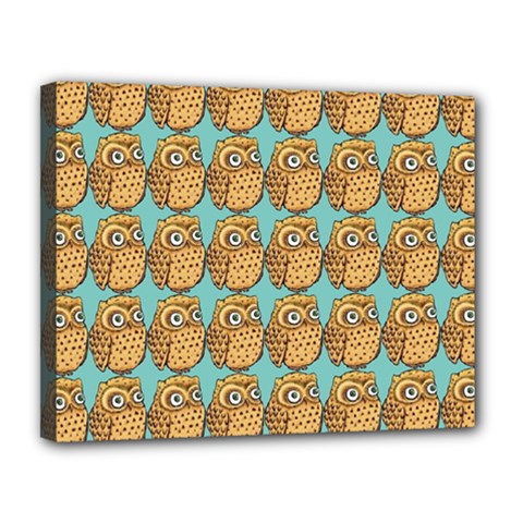 Seamless Cute Colourfull Owl Kids Pattern Canvas 14  X 11  (stretched) by Grandong