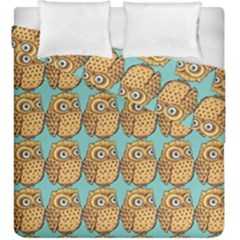 Owl-stars-pattern-background Duvet Cover Double Side (king Size) by Grandong