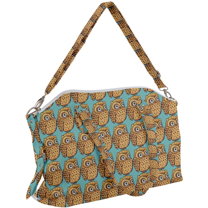 Owl-stars-pattern-background Canvas Crossbody Bag