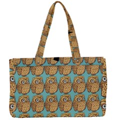 Owl-stars-pattern-background Canvas Work Bag by Grandong