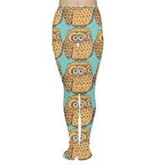 Seamless Cute Colourfull Owl Kids Pattern Tights by Grandong