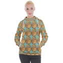 Owl-stars-pattern-background Women s Hooded Pullover View1